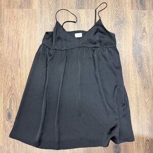 Black Satin Slip Dress